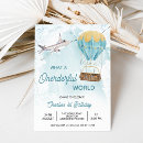 Search for vintage hot air balloon invitations World map