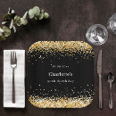 Search for gold glitter plates Black