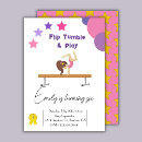 Search for girls gymnastics party invitations Digital gymnastic