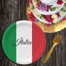 Search for italian flag paper plates Italy