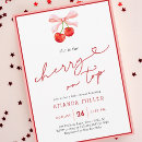 Search for red baby girl shower invitations Cherries