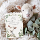 Search for lamb christening invitations Watercolor