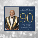 Search for classic 90th birthday invitations Ninety