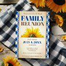 Search for sunflower family reunion invitations Blue