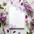 Search for lavender floral wedding invitations Violet