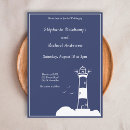 Search for lighthouse wedding invitations Navy blue