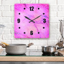 Search for pink marble clocks Girly