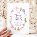 Search for dinosaur 3rd birthday invitations Girl