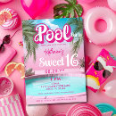 Search for teal sweet 16 invitations Tropical beach swimming