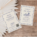 Search for qr code on wedding invitations Blue