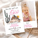 Search for how the west was one birthday invitations Cactus