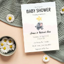 Search for little peanut on the way invitations Cute baby elephant