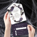 Search for black purple elegant wedding invitations Autumn