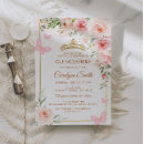 Search for floral spanish quince invitations Princess tiara crown