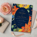 Search for orange lily wedding invitations Botanical