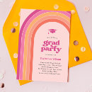 Search for pink orange graduation invitations High school graduation