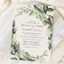 Search for dark forest green wedding invitations Watercolor eucalyptus