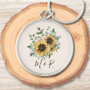 Search for vintage sunflower key rings Rustic