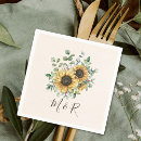Search for sunflower wedding napkins Script