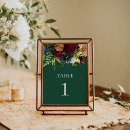 Search for burgundy table cards Floral table number