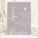 Search for lavender christening invitations Baby girl baptism