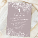 Search for lavender christening invitations Baby girl baptism