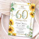 Search for sunflower 60th birthday invitations Elegant