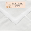 Search for peach flowers return address labels Bridal shower