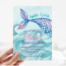Search for watercolor mermaid invitations Girl