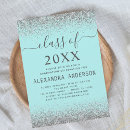 Search for aqua graduation invitations High school