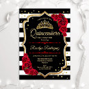 Search for red black and white gold invitations Elegant