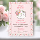 Search for kitten 1st birthday invitations Kitty