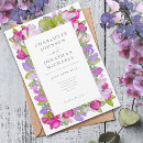 Search for magenta floral wedding invitations Greenery