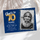 Search for photo 70th birthday invitations Glitter