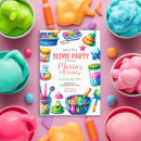Search for slime birthday invitations Watercolor