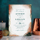 Search for teal and copper wedding invitations Rustic fall