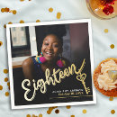 Search for 18th birthday napkins Eighteen