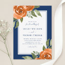 Search for navy blue and orange wedding invitations Fall