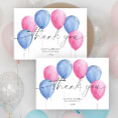 Search for gender reveal party thank you cards Boy or girl