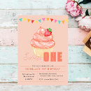 Search for cupcake 1st birthday invitations Fruit