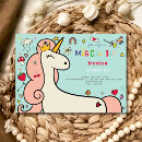 Search for cartoon unicorn invitations Whimsical