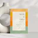 Search for peach orange green wedding invitations Boho