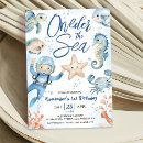 Search for ocean 1st birthday invitations Baby boy