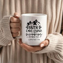 Search for faith can move mountains mugs Inspirational