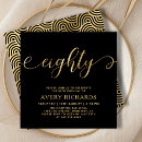 Search for 80th birthday invitations Black