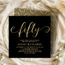 Search for modern 50th birthday invitations Gold foil