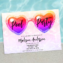 Search for sunglasses invitations Summer pool party