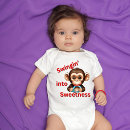 Search for monkey baby bodysuits Red