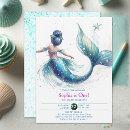 Search for iridescent birthday invitations Mermaid