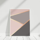 Search for rose gold geometric posters Blush